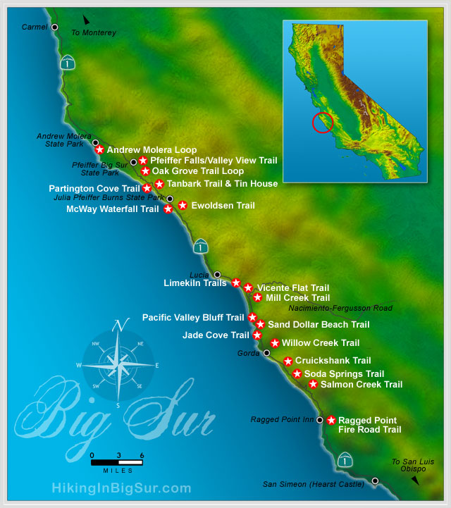 Big Sur hike map
