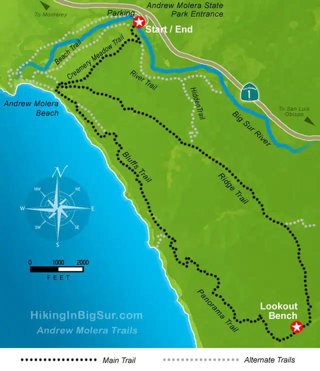 Andrew Molera Trails Map