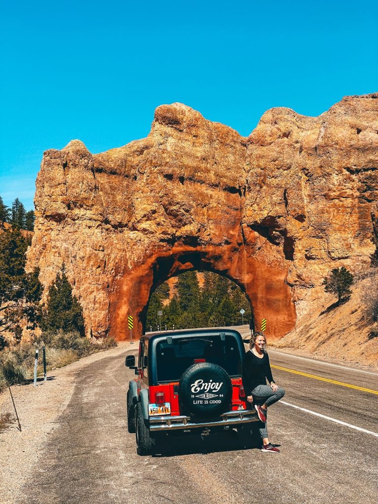 Taking a road trip in Utah.