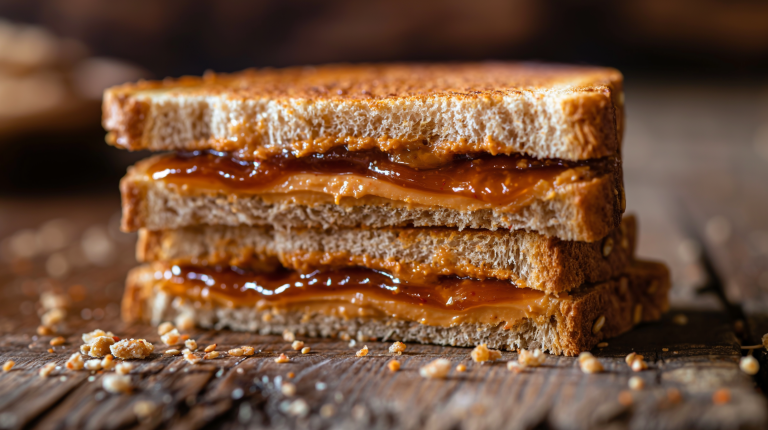 Spicy Peanut Butter and Honey Sandwich