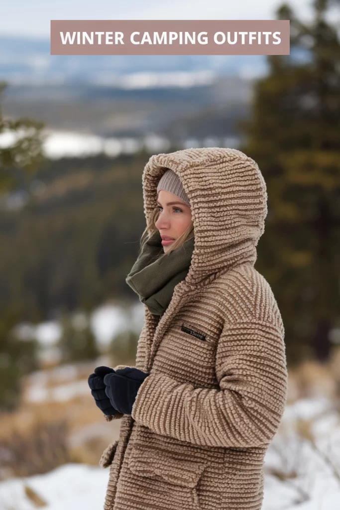 Winter Camping Outfit For Cold And Snow