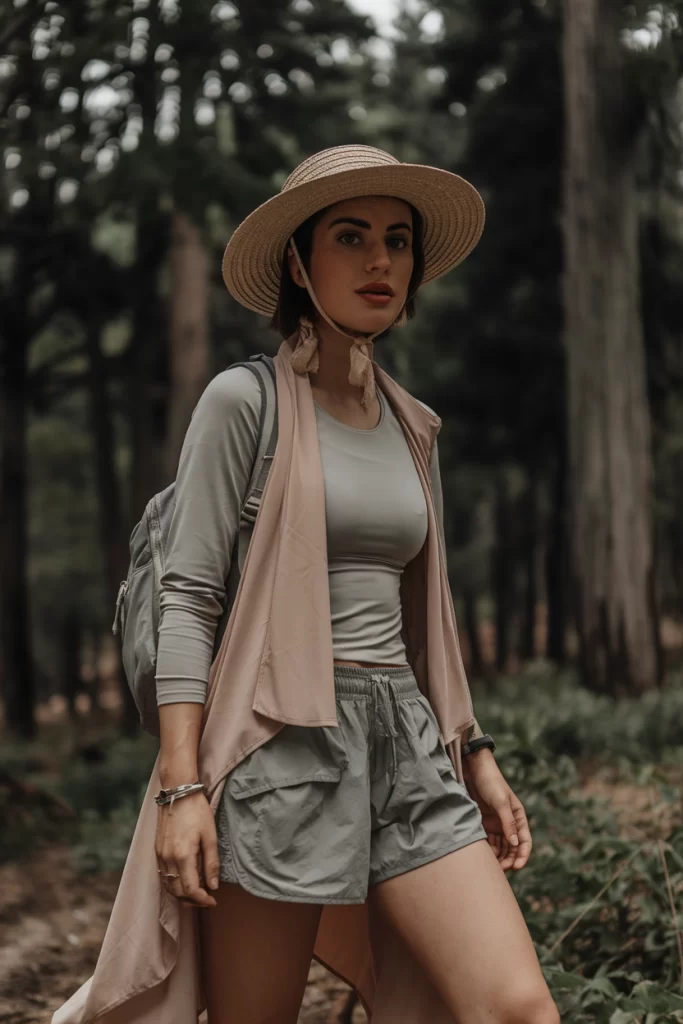 granola hiking outfits summer