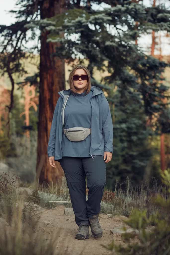 plus size women hiking outfit