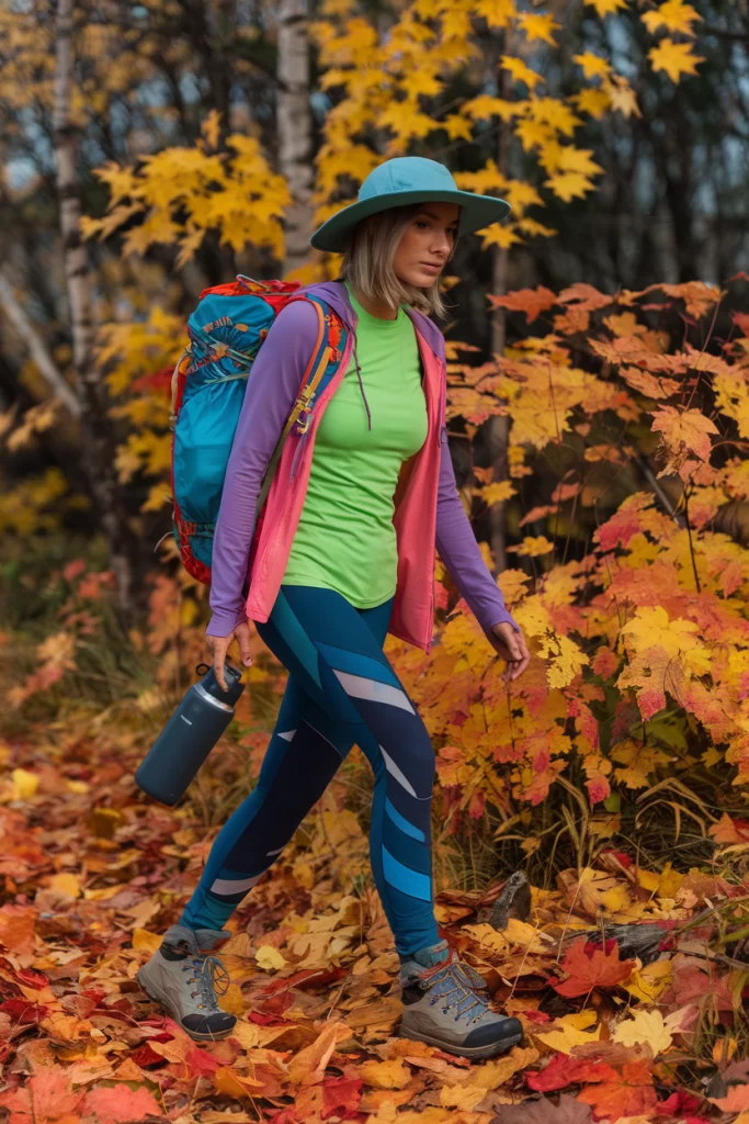 vibrant and versitile spring hiking outfit