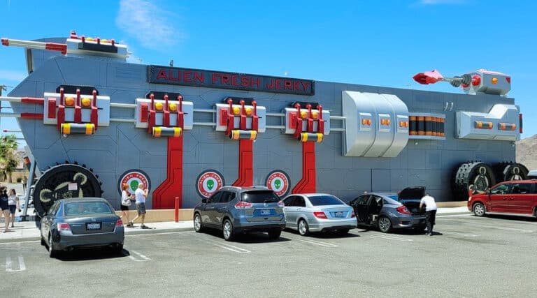 This Desert Highway Stop Sells 30+ Flavors of Jerky Inside a Giant UFO Structure