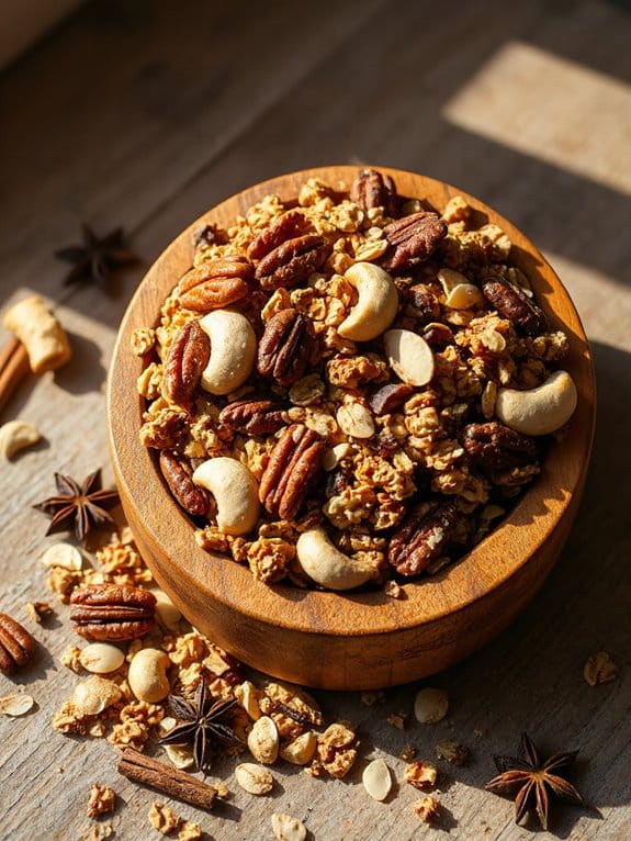 chai spiced crunchy nut delight