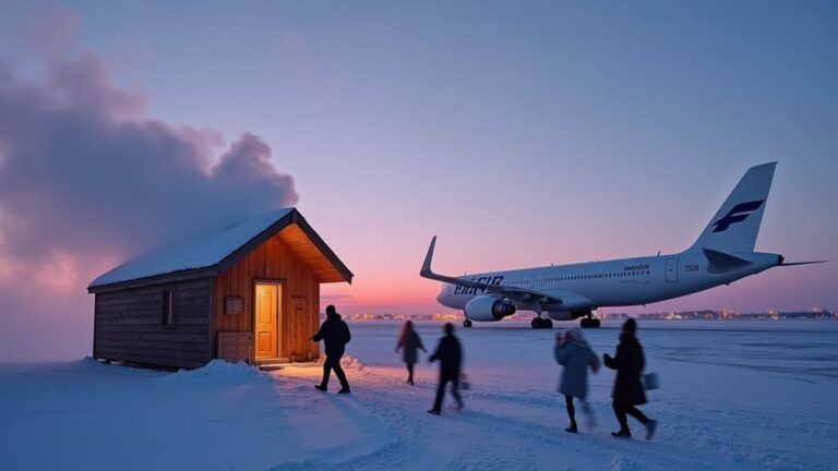 sauna amidst airport chaos