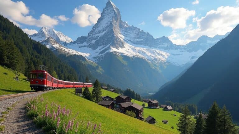 swiss alpine train retreat