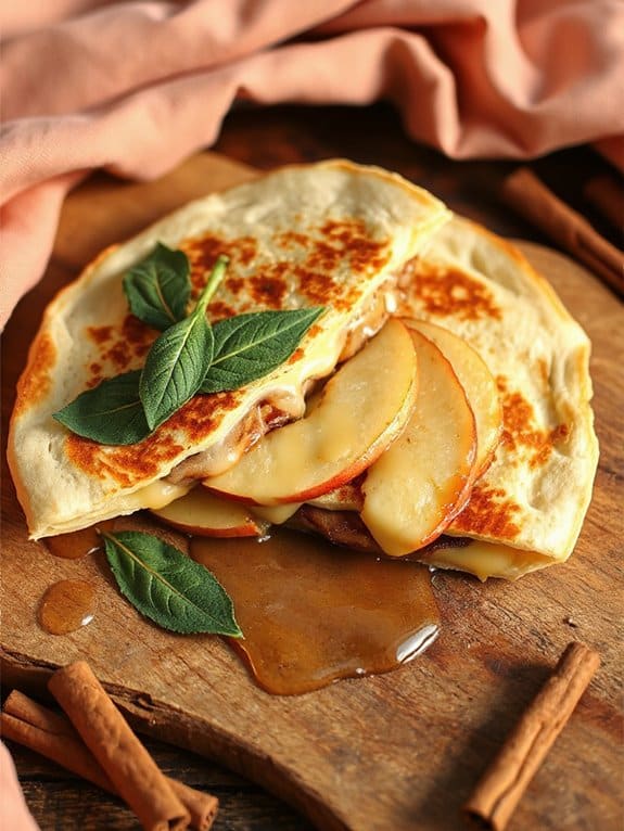 apple cheddar quesadilla delight