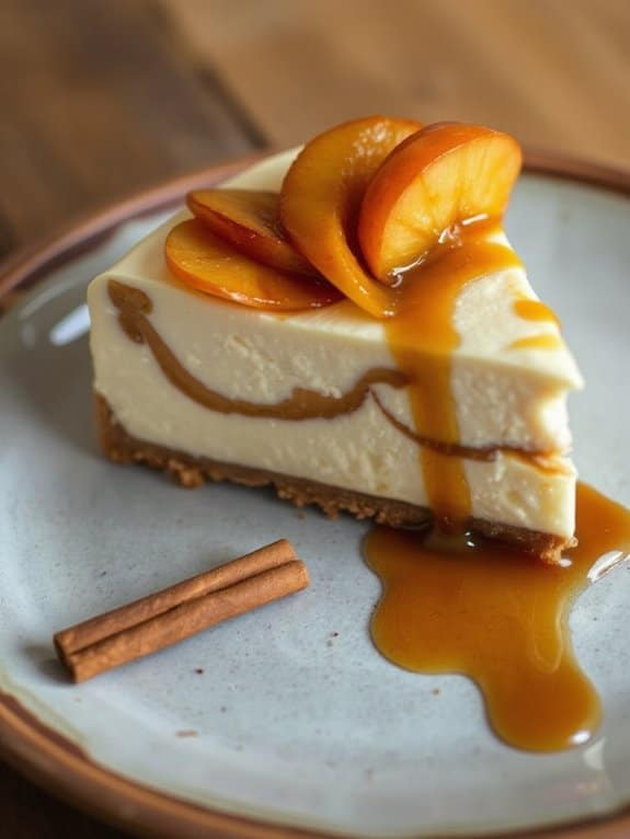 autumn caramel apple cheesecake