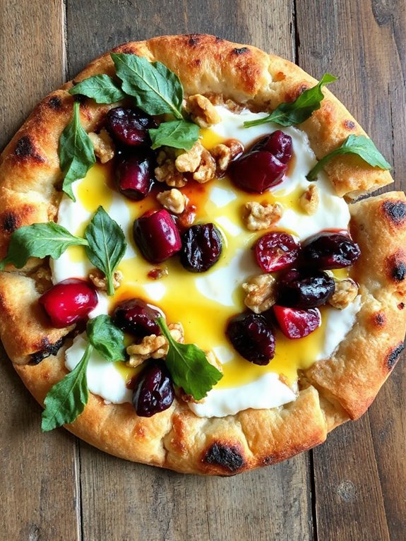 autumn cranberry brie pizza