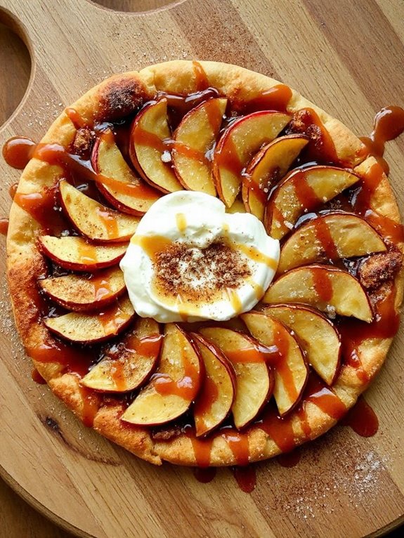 autumn dessert pizza delight