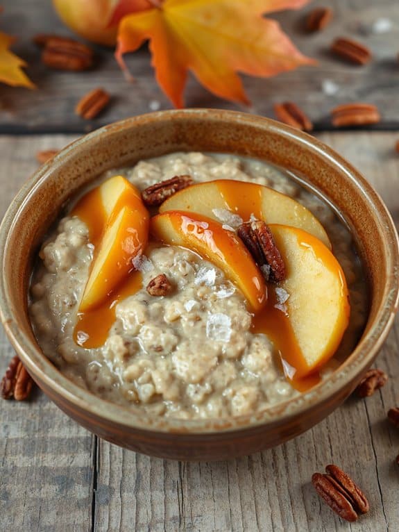 autumn flavors in oatmeal