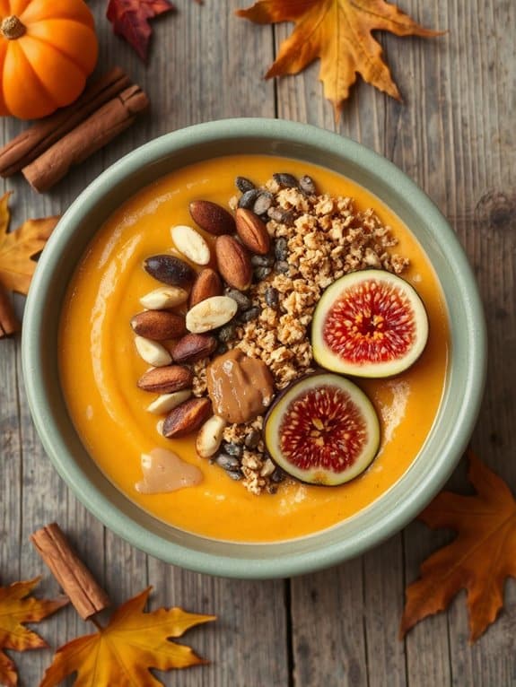autumn inspired protein smoothie bowl