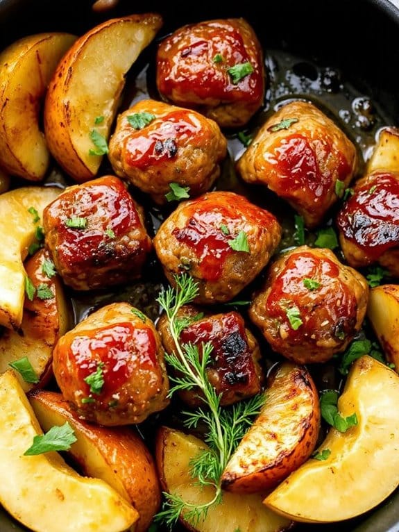 autumn inspired savory meatballs