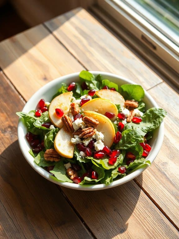 autumn salad with fruits
