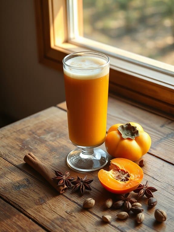 autumn smoothie in glass