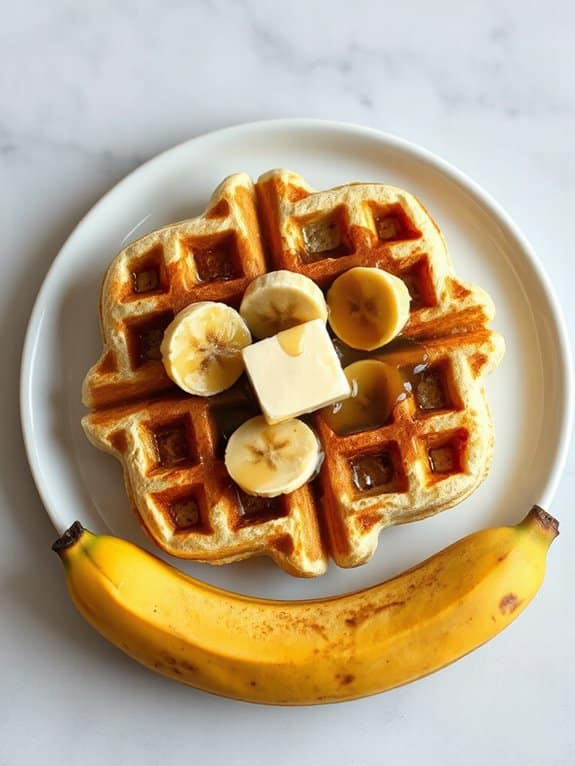banana waffles tropical delight