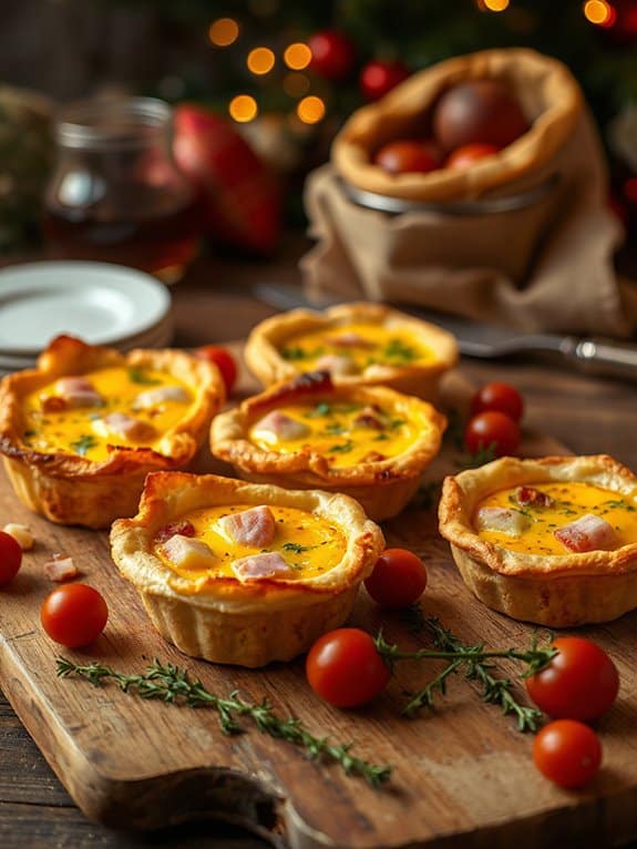 bite sized quiche party snacks