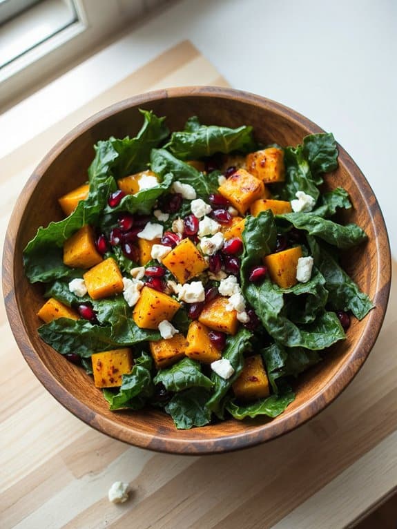 butternut squash kale salad