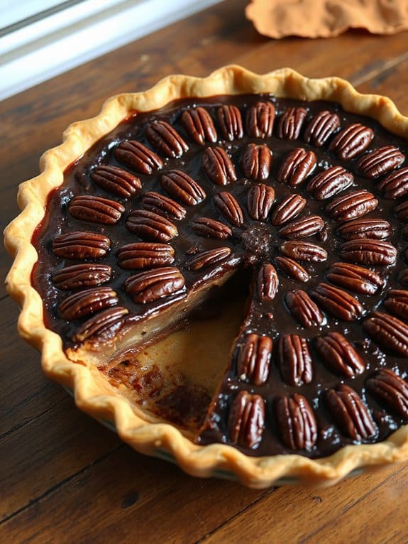 chocolate bourbon pecan pie