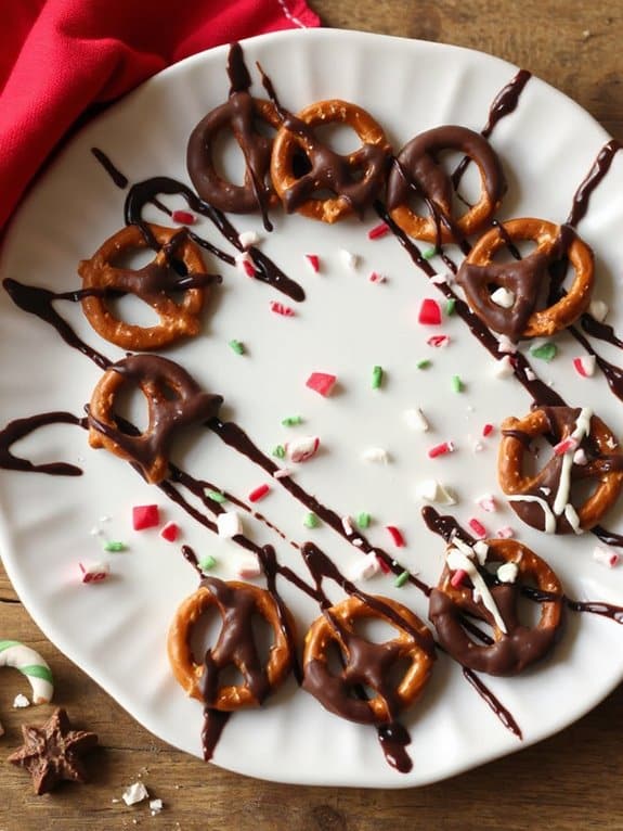 chocolate pretzel holiday snack