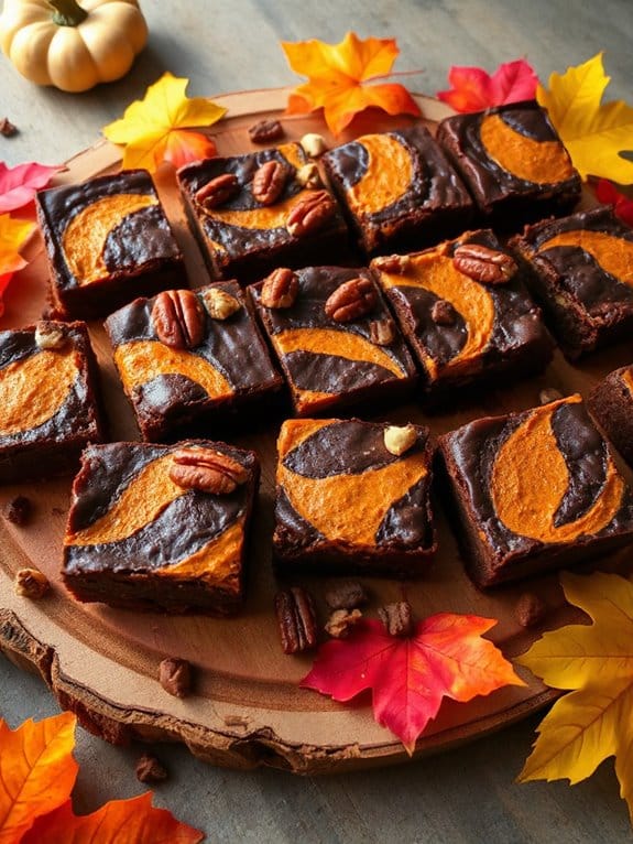 chocolate pumpkin brownie bliss