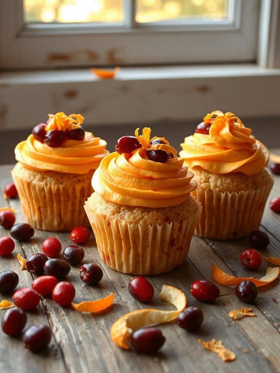 citrusy cranberry cupcake delight