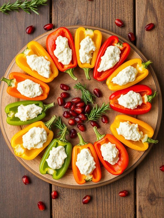 colorful stuffed mini peppers