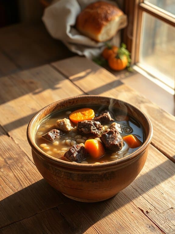 comforting autumn beef soup