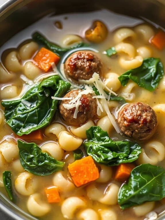 comforting italian meatball soup