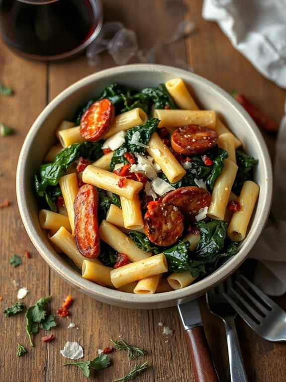 comforting sausage and kale