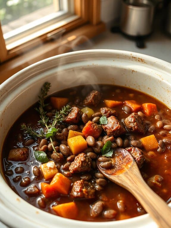 comforting sausage lentil stew