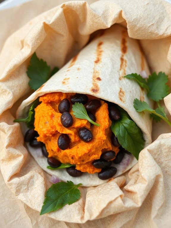 comforting sweet potato wrap