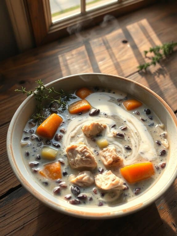 comforting turkey rice soup