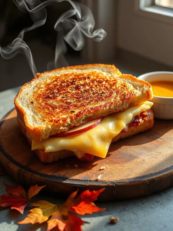 cozy apple cheddar sandwich