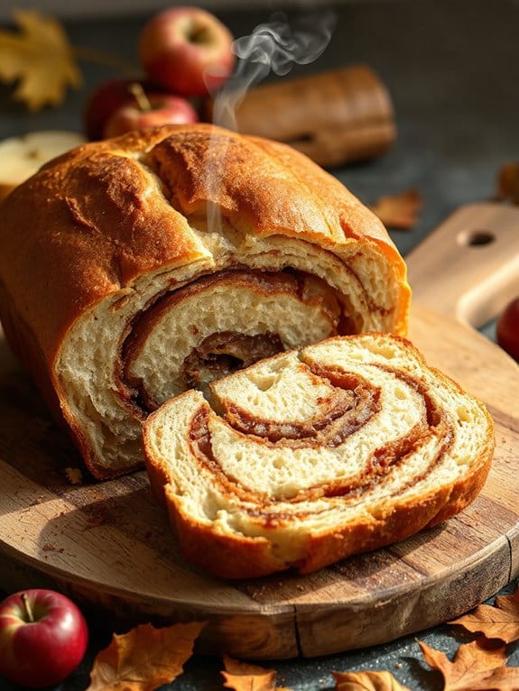 cozy autumn apple bread
