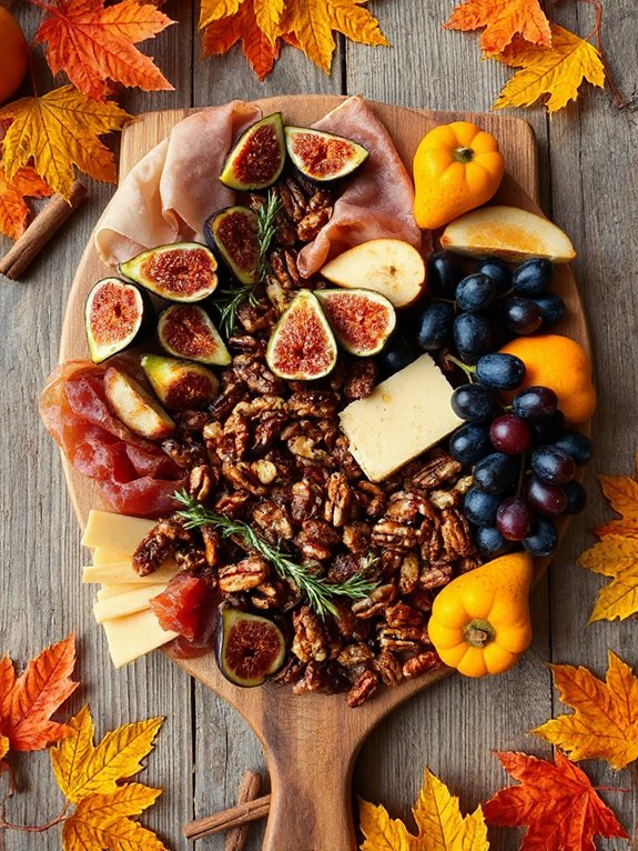 cozy autumn charcuterie board