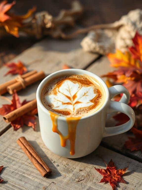 cozy autumn cinnamon latte