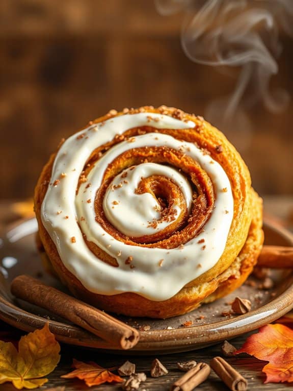 cozy autumn cinnamon rolls