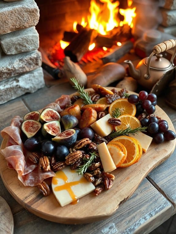 cozy autumn fireside platter