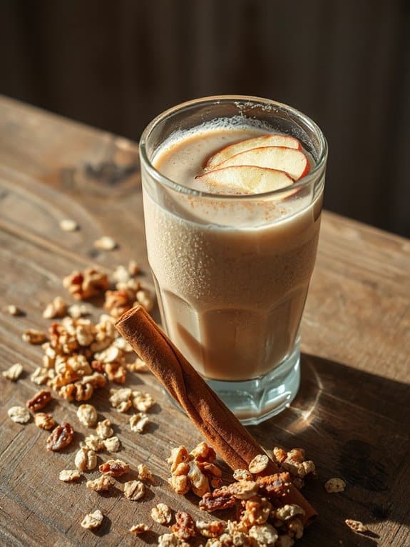 cozy autumn protein shake