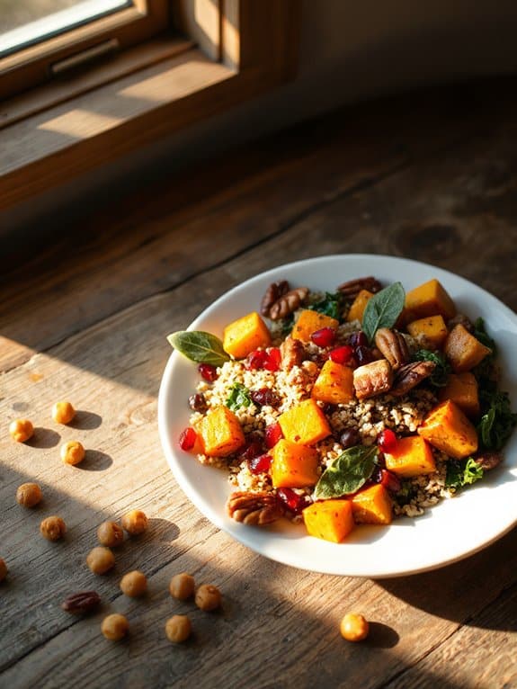 cozy autumn quinoa salad