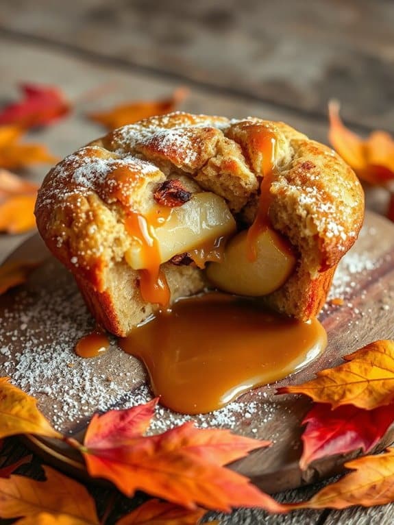 cozy caramel apple muffins