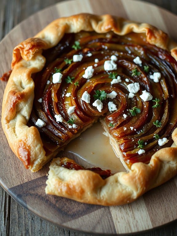 cozy caramelized onion tart