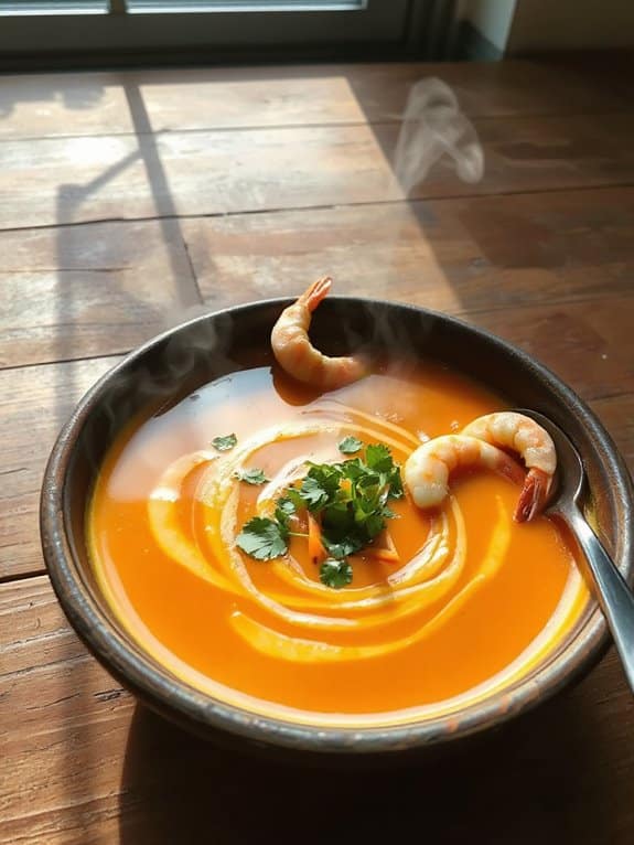 cozy curried shrimp soup