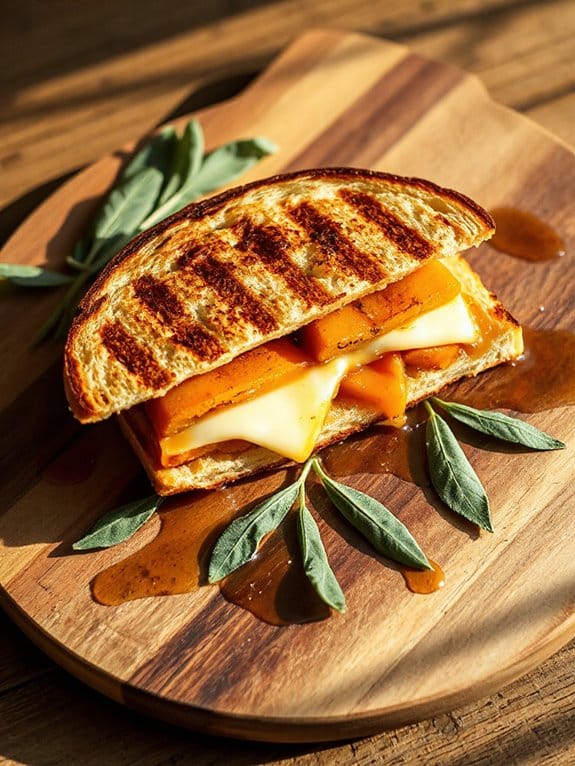 cozy fall grilled cheese