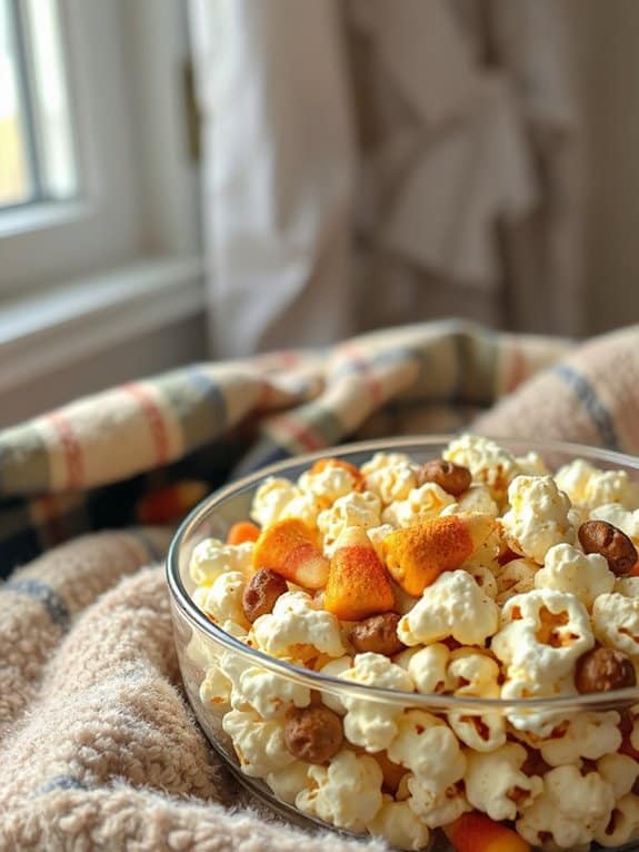 cozy fall popcorn treat