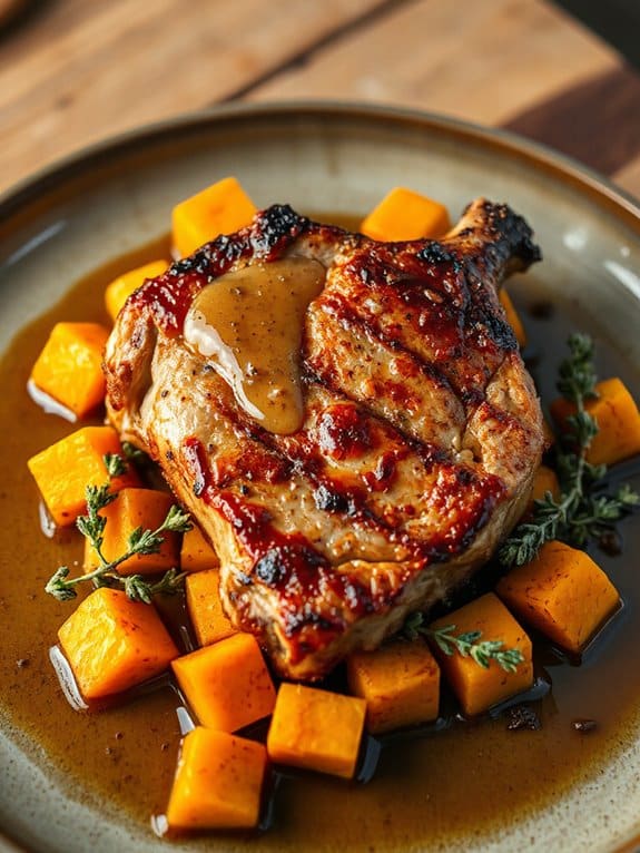 cozy fall pork chop feast