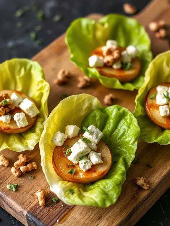 cozy pear cheese salad cups